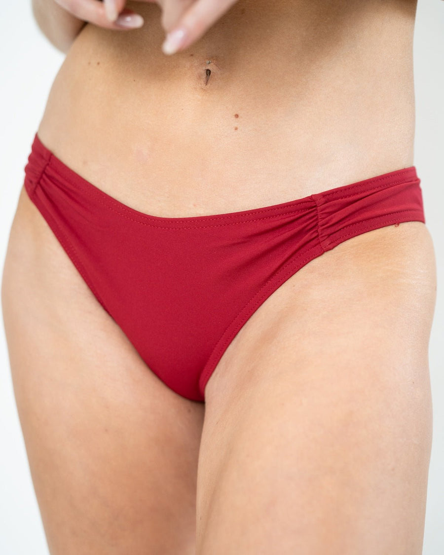 Narrow Fit Ruched Bottom - Bikini Bottom - Lauren Bentley Swimwear