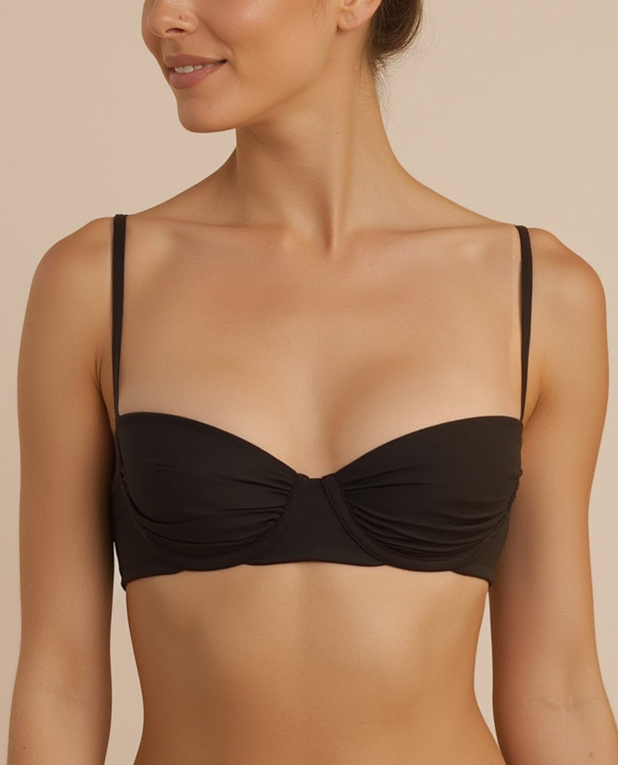 Ruched Underwire Top - Bikini Top - Lauren Bentley Swimwear